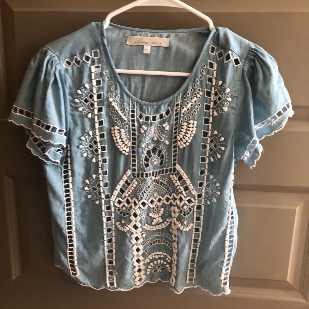 lovers and friends blue top